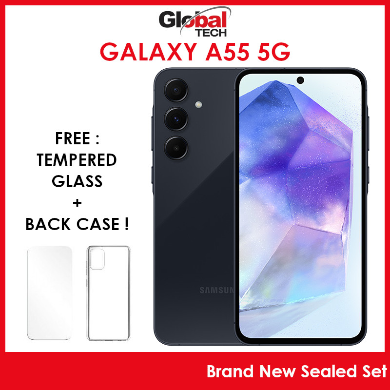 Samsung Galaxy A55 5G 256GB Rom + 12GB Ram | 128GB Rom + 8GB Ram l NFC and ESIM (FREE : TEMPERED GLASS + BACK CASE)