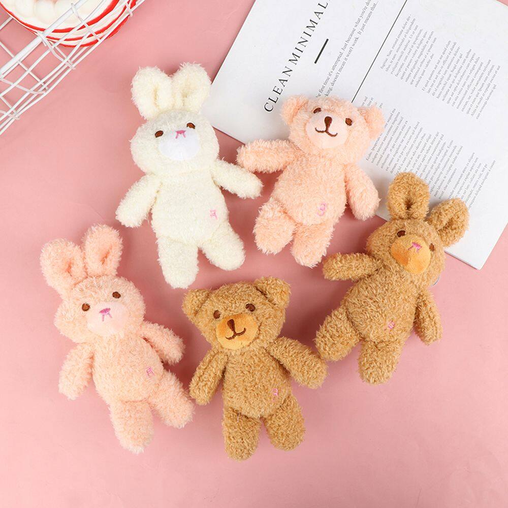 YANGW Cute Car Keychain Dog Plush Keyring Ornaments Plush Rabbit Keyring Stuffed Animal Toys Bag Accessories Backpack Pendant Bear Plush Keychain Rabbit Stuffed Plush Toy Bear Plush Toy