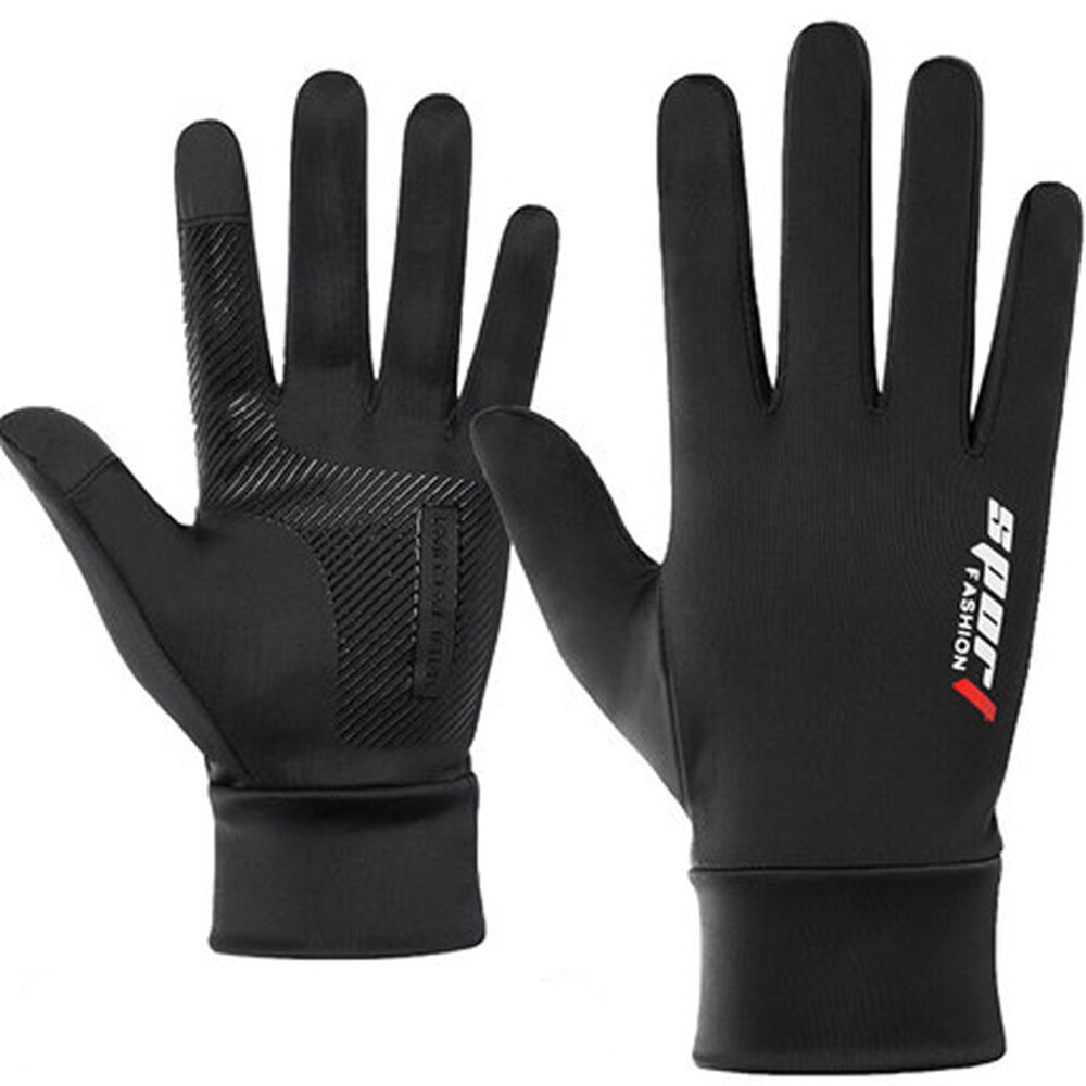iSingo 【C O D】1 Pair Touch Screen Gloves Motorcycle Motor Gloves Racing Protective Gloves Breathable Ice Silk Non-Slip Anti-UV Outdoor Sports Riding Gloves